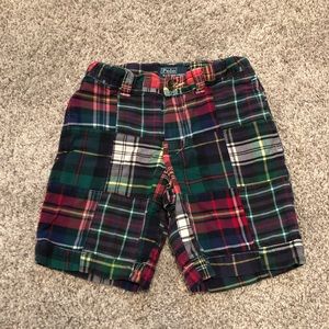 Boys Polo Plaid Shorts